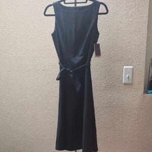 Merona Black Sleeveless Sheath Dress Midi Scoop Neck